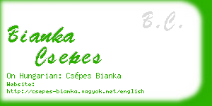 bianka csepes business card