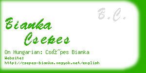 bianka csepes business card